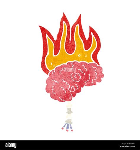 Cartoon Brain On Fire Stock Vector Image And Art Alamy