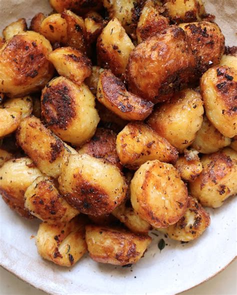 Crispy Garlic Roast Potatoes Recipe The Feedfeed