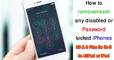 Now you know how to hard reset your iphone 6s and iphone 6s plus. How to remove/reset any disabled or Password locked ...