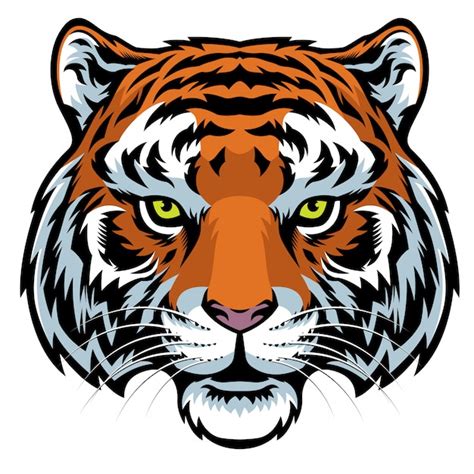 Logo De Mascota Cabeza De Tigre Vector Premium