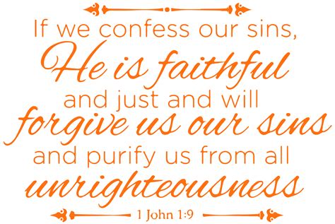 1 John 19 If We Confess Our Sins He Is Faithfulâ Vinyl Decal