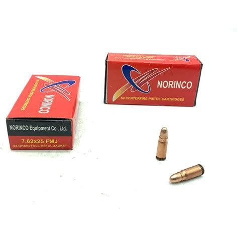 Norinco 762 X 25 85 Grain Fmj Ammunition 100 Rounds