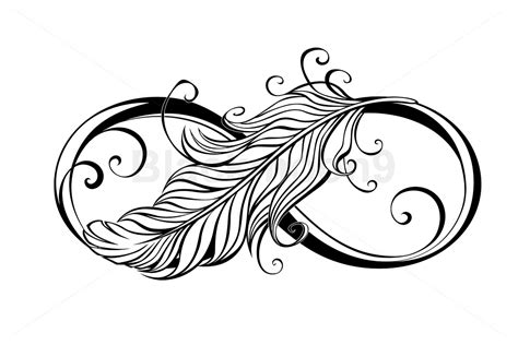 Infinity Symbol With Feather Infinity Symbol Art Infinity Tattoo
