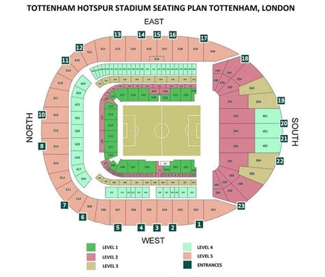 Tottenham Hotspur Stadium Seating Plan Ticket Price Booking Parking Map