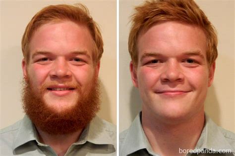 10 Before And After Shaving Pictures Of Men With The Most