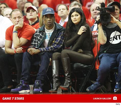 Kylie Jenner And Travis Scott Rooted For Khloes Ex Bf At Rockets Game