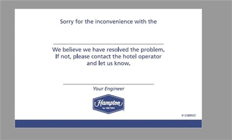 Using any phrase like sorry for the inconvenience lacks authenticity. Hampton Inn Sorry for the Inconvenience engineering flat ...
