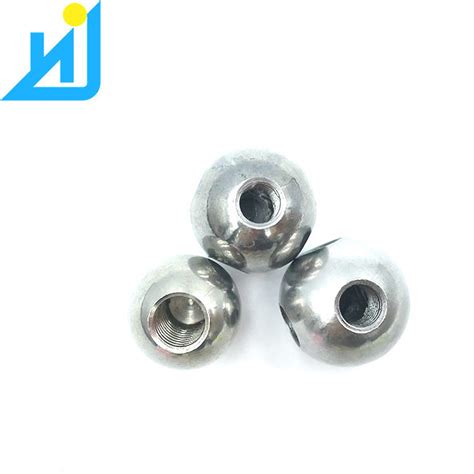 Stainless Steel Threaded Ball Solid Steel Ball With Hole 50mm Metal