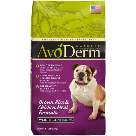 Avoderm Natural Chicken Meal And Brown Rice Formula Weight Control Dog