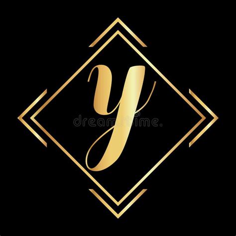 Y Letter Logo Y Logo Design Y Icon Design Golden Vector Image Stock