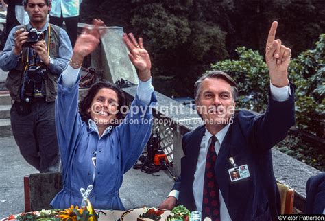 Sdp Leader David Owen And Wife Debbie In High Spirits During Alfresco Lunch Torbay Uk