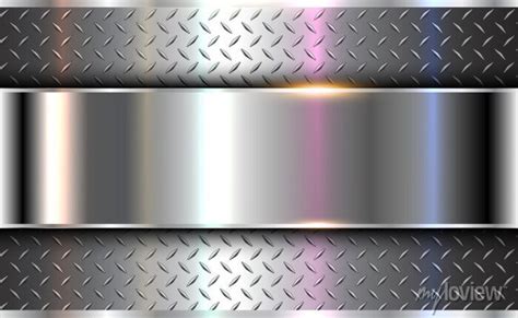 Background Silver Metallic 3d Chrome Vector Design With Diamond • Wall