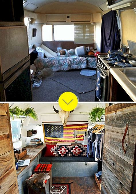 Astounding 25 Best Rv Camper Interior Remodel Ideas Before And After