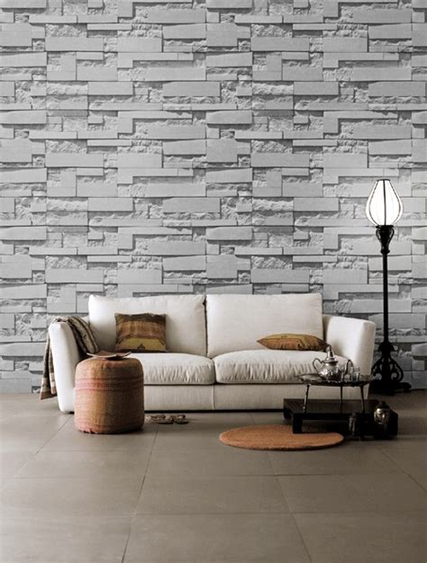 128 1 3d Design Brick Stone Rock Pvc Vinyl Wall Covering Wallpaper