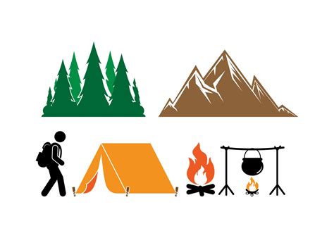 Camping Icon Design Template Illustration Vector Art At Vecteezy