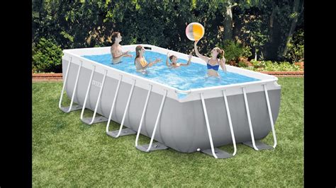 Intex Prism Frame Premium Rectangular Above Ground Pools Youtube