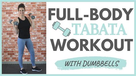 Full Body Dumbbell Tabata Workout Combos Core And More Youtube