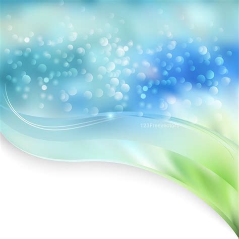 Blue Green And White Wave Border Folder Background Vector Art