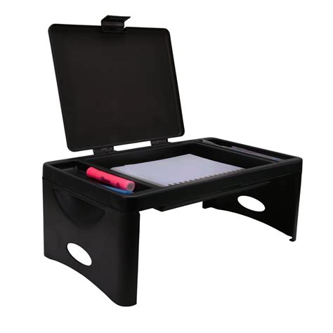 Foldable Lap Desk With Storage Pocket Perfect Use For Laptops Travel