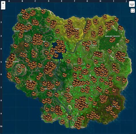 Fortnite Battle Royale Chest Map Loot Map Pc Ps4 Xbox One