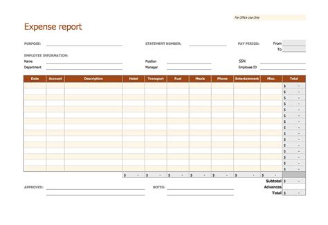 24 Expense Form Template Excel Templates