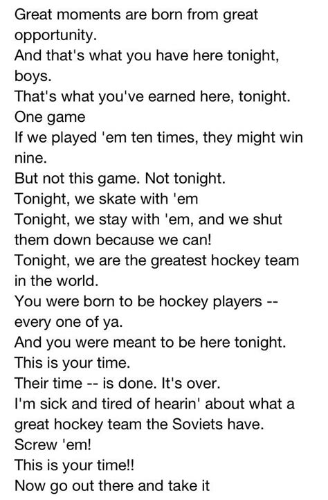 Miracle On Ice Speech One Of The Best Ever Given With Images