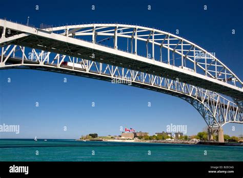 The Blue Water Bridge Is A Twin Span Bridge That Spans The St Clair