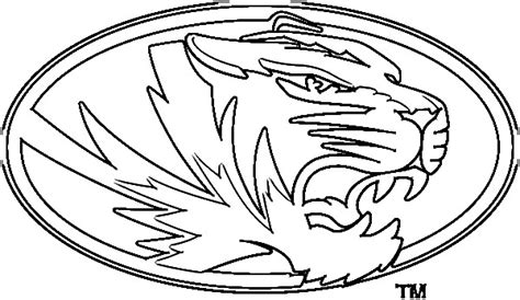 Mizzou Tigers Logo Coloring Page Coloring Pages
