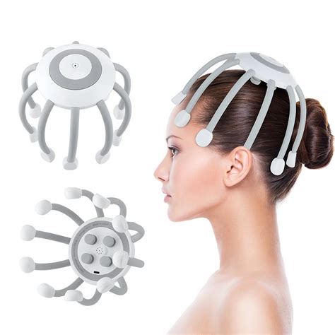 Electric Scalp Massager Rechargeable Head Scratcher 4 Vibration Modes