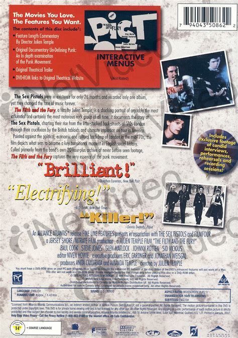 The Filth And The Fury A Sex Pistols Film On Dvd Movie