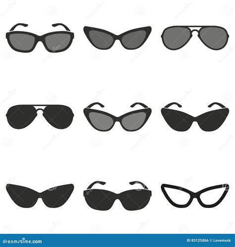 Sunglasses Icon Set Stock Vector Illustration Of Stylish