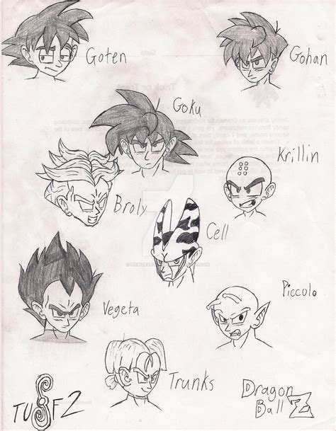 Dragon ball (c) akira toriyama tutorial by me. Dragon Ball Z Characters Drawing at GetDrawings | Free ...
