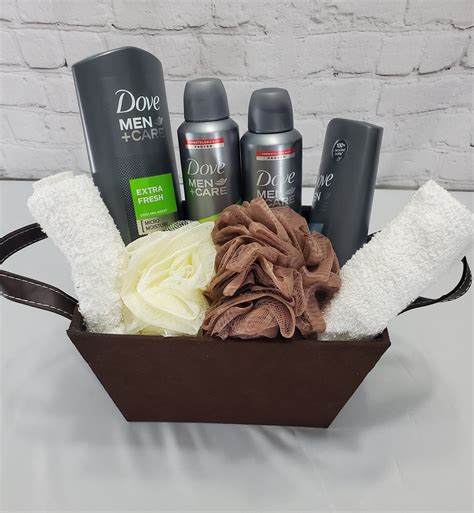 Men S Dove Body Care Gift Set Brown Suede Etsy