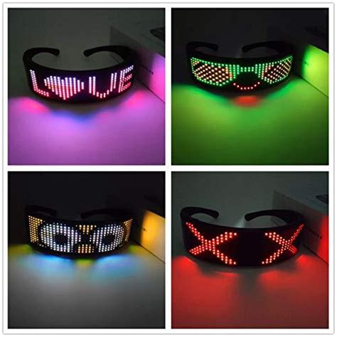 Programmable Led Bluetooth Full Color Light Up Glasses With Diytextgraffitianimationrhythm