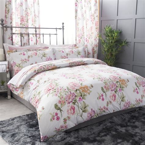 Small Double Anisshka Duvet Cover Pink Floral Small Double Cotton
