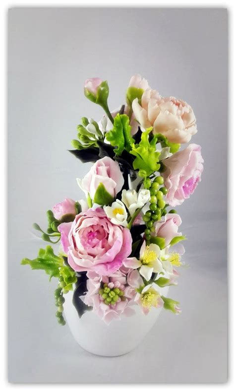 Flower Arrangements Home Decor Bouquet Of Roses And Etsy
