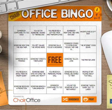 Office Bingo Work Incentives Customer Service Week Bored At Work