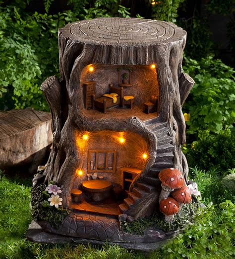 Two Story Lighted Fairy House In Fairies Dragons And Fantasyverified
