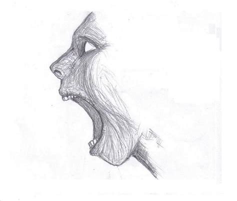 Screaming Face Scary Art Screaming Drawing Expressive Art