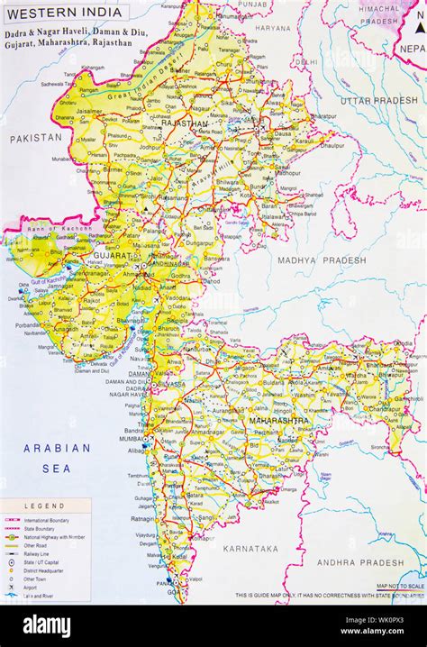 Mapa Político De La India Fotografía De Stock Alamy