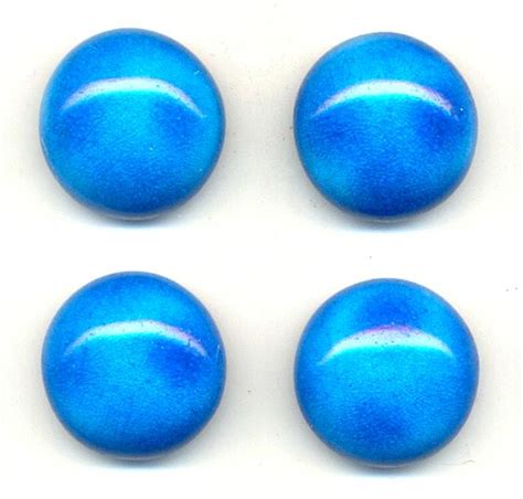 19mm Opaque Blue Round Glass Stone 0530 71