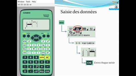 Indicateurs statistiques et calculatrice CASIO fx 92 Spéciale Collège