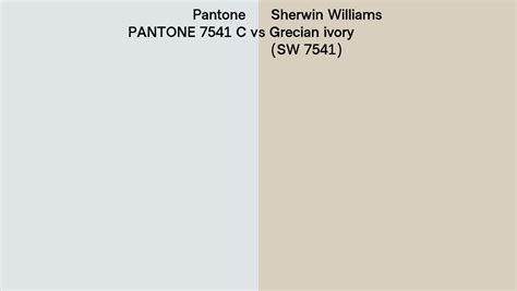 Pantone 7541 C Vs Sherwin Williams Grecian Ivory Sw 7541 Side By Side