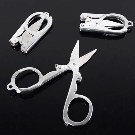 best quality folding scissors pocket small cut cutter crafts sharp blade travel emergency aid at