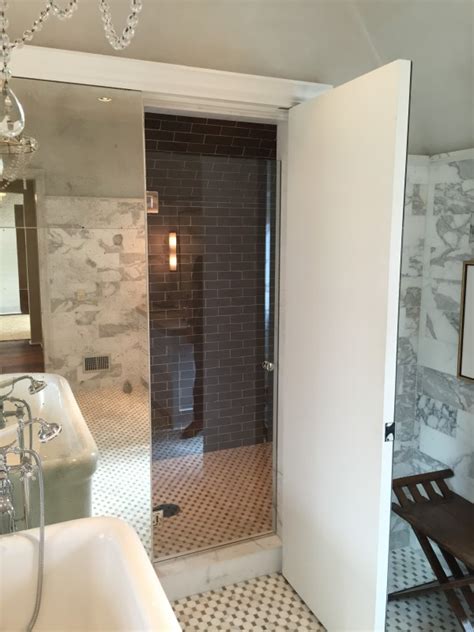 A Gracious Houston Home La Dolce Vita In Hidden Shower Top Bathroom Design Home