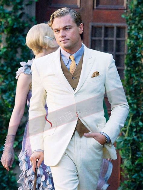 The Great Gatsby Leonardo Dicaprio Suit Mens White Suit White Suits Mens Suits Great Gatsby