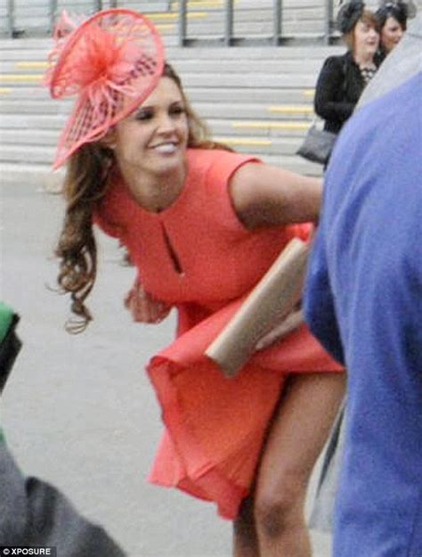 Ladies Day At Aintree Sees Danielle Lloyd Flash Her Knickers At Rowdy