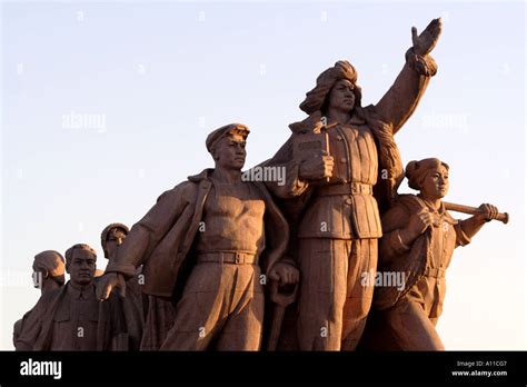 Revolutionary Statue Tiananmen Square Beijing China Stock Photo Alamy