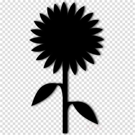 Sunflower Silhouette Vector Clip Art