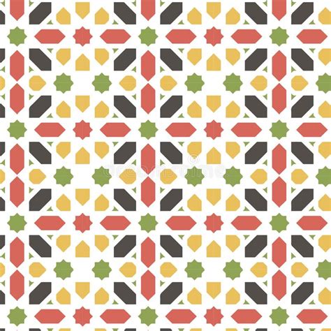 Zellige Tile Moroccan Seamless Pattern Razil Moorish Background